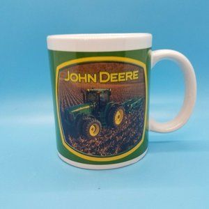 John Deere Ceramic Coffee Mug Tractor Farming 12oz Houston Harvest Green Yellow
